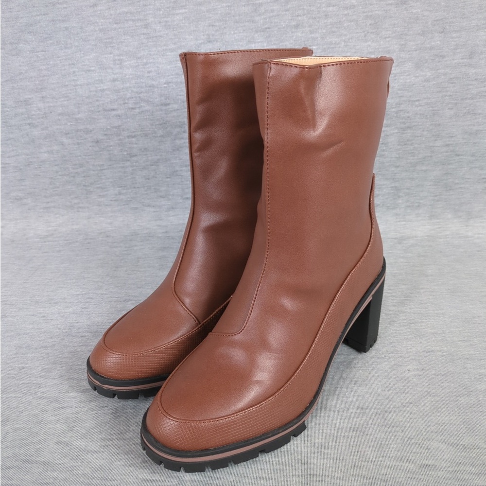 👯‍♀️Host Pick⚡️Chunky Heel Back Zip Ankle Boots - Picture 4 of 15